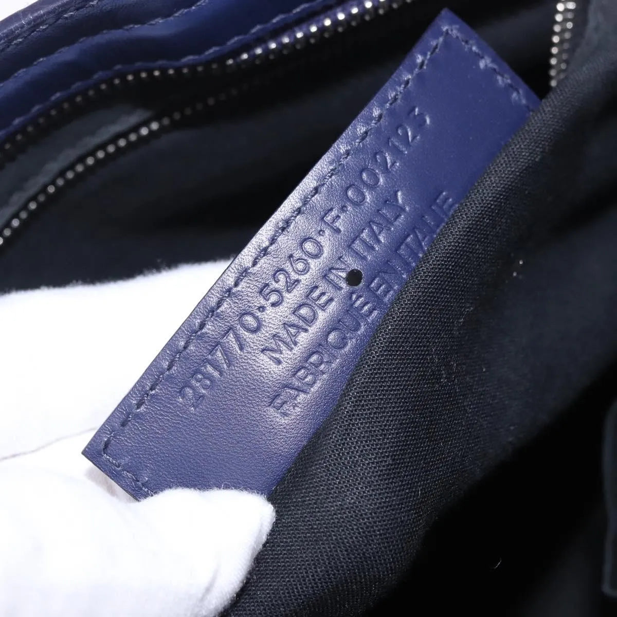 Balenciaga Holiday City Giant Studs Matte Calfskin Navy Leather Handbag (Pre-Owned)