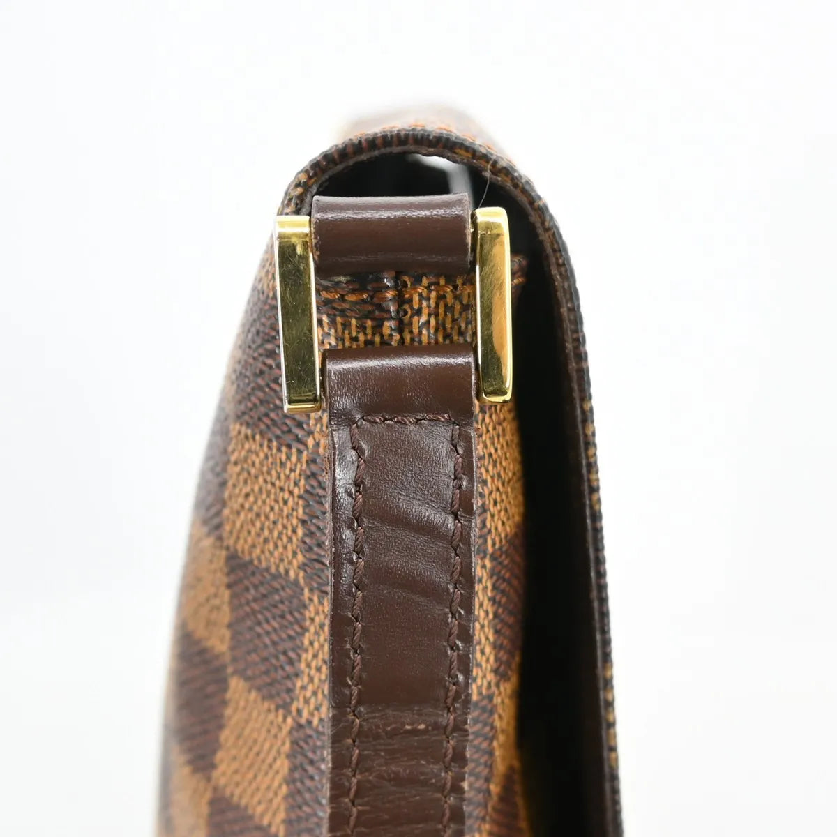 Louis Vuitton Musette Tango Damier Ebene Brown Canvas Shoulder Bag Bag (Pre-Owned)