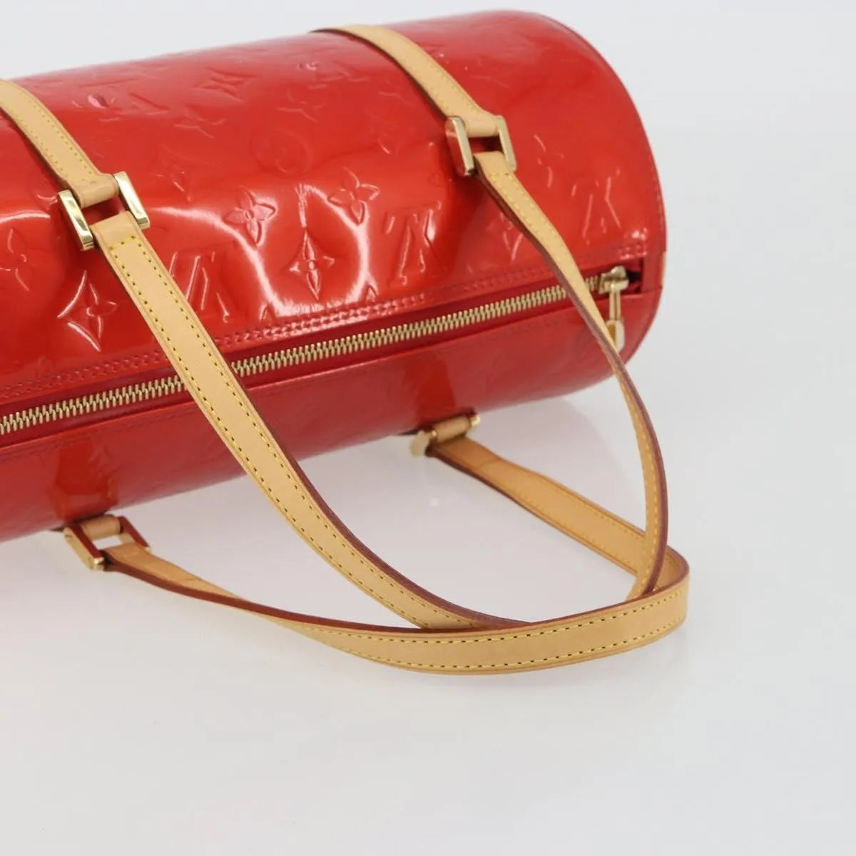 Louis Vuitton Bedford Monogram Vernis Red Patent_Leather Handbag (Pre-Owned)