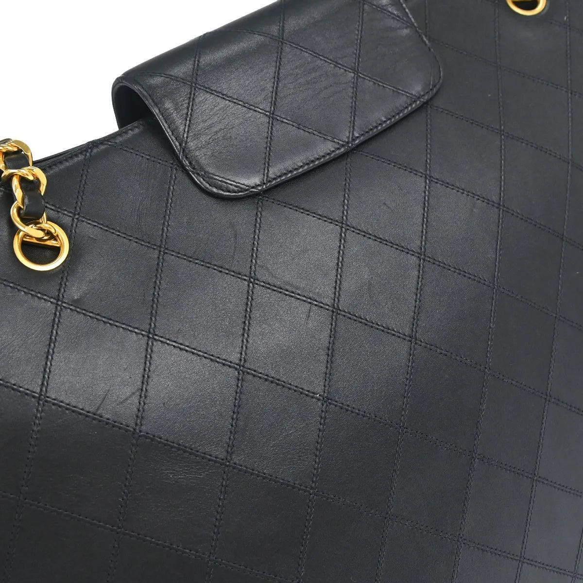 Chanel Vintage Supermodel Weekender Quilted Leather Black Leather Shoulder Bag Bag (Pre-Owned)