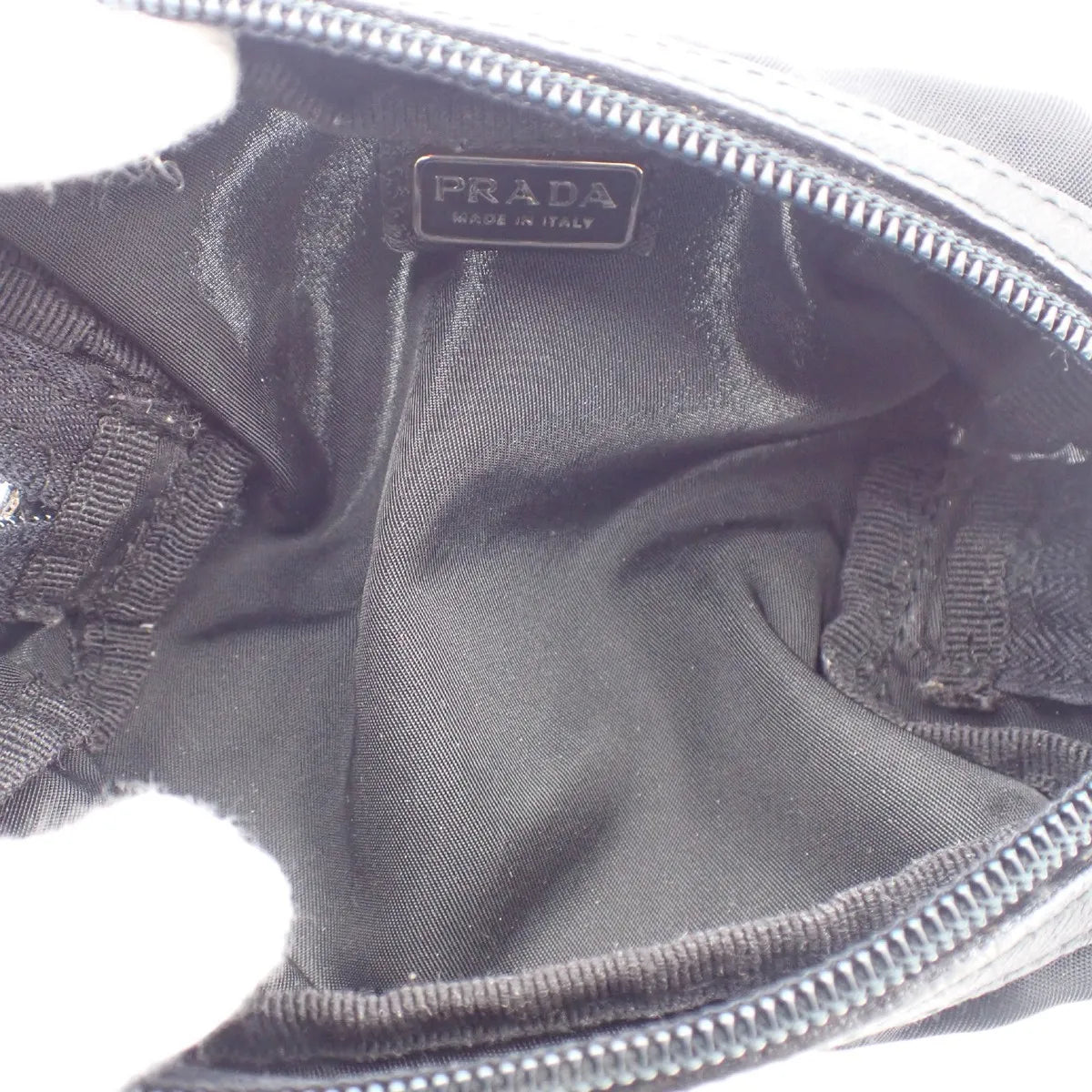 Prada Padded Zip Belt Tessuto Black Nylon Clutche & Pouche Bag (Pre-Owned)