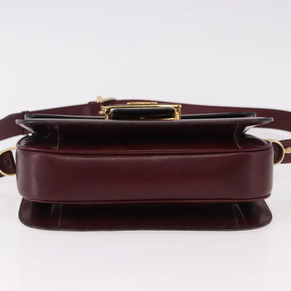 Celine Horse Carriage Leather Burgundy Leather Shoulder Bag Bag (Pre-Owned)
