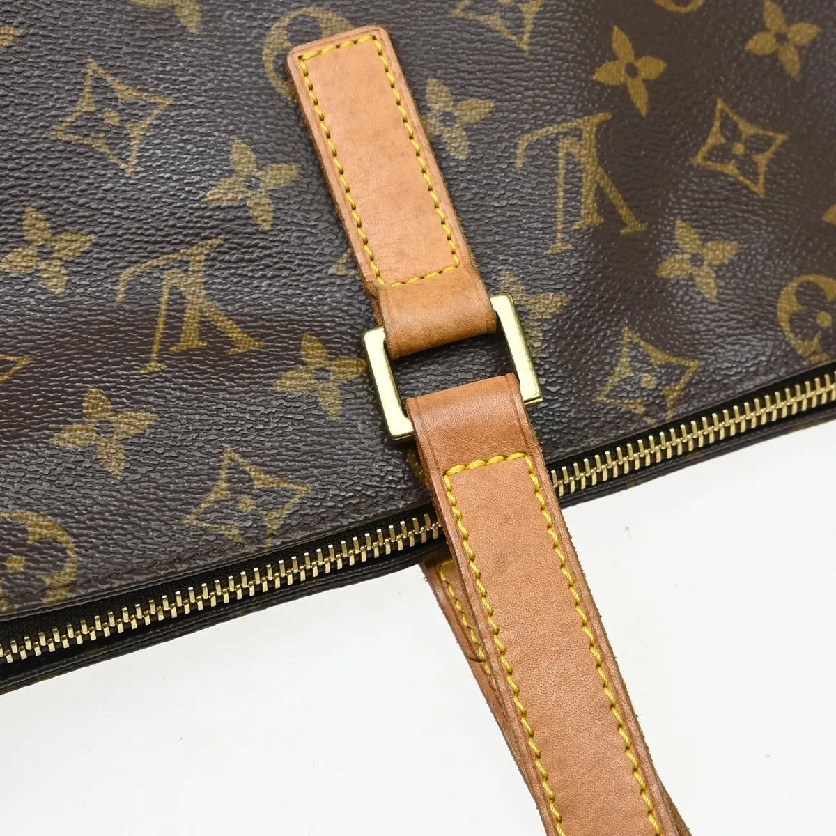 Louis Vuitton Cabas Mezzo Monogram Canvas Brown Canvas Tote Bag Bag (Pre-Owned)