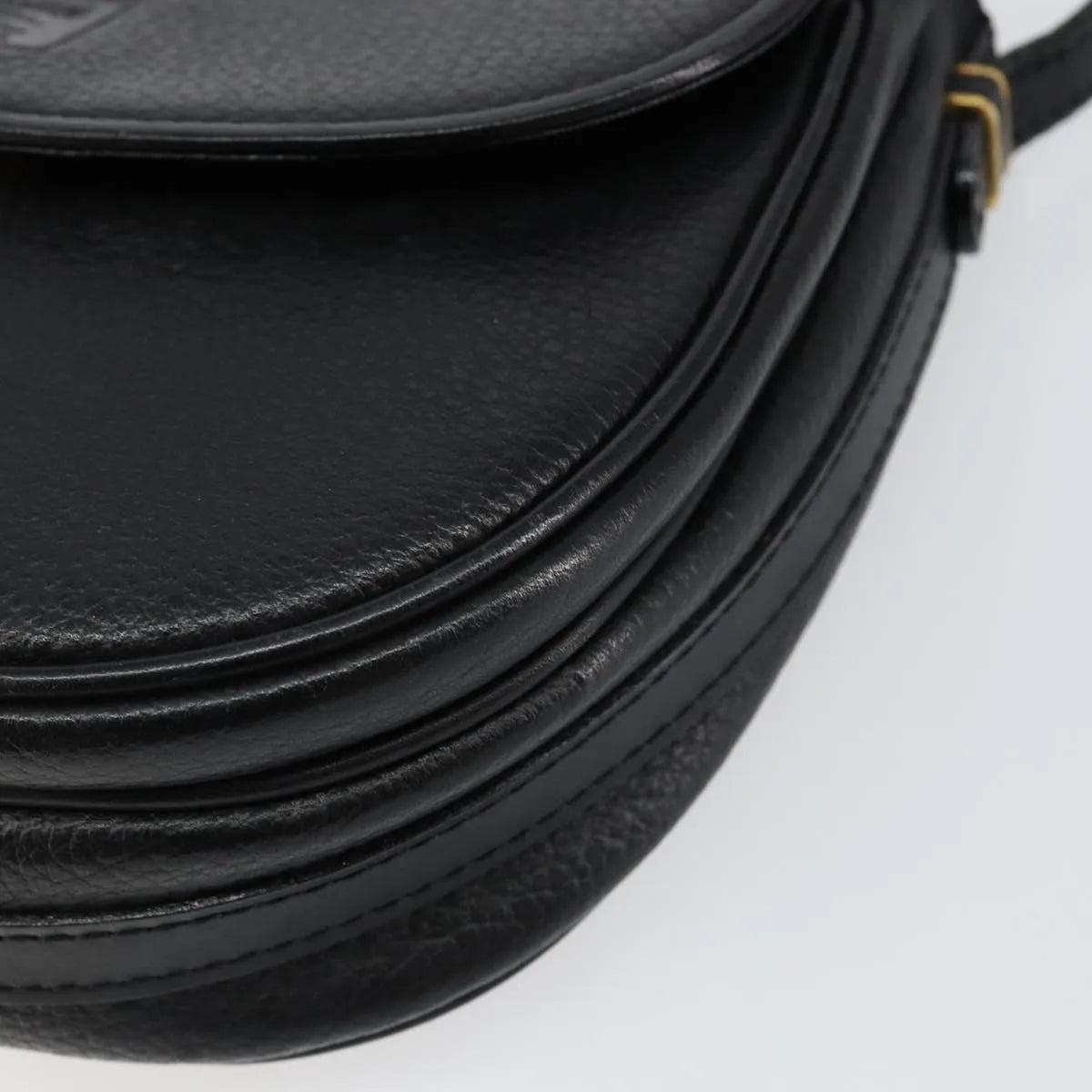 Burberry Flap Shoulder Leather Black Leather Shoulder Bag Bag (Pre-Owned)