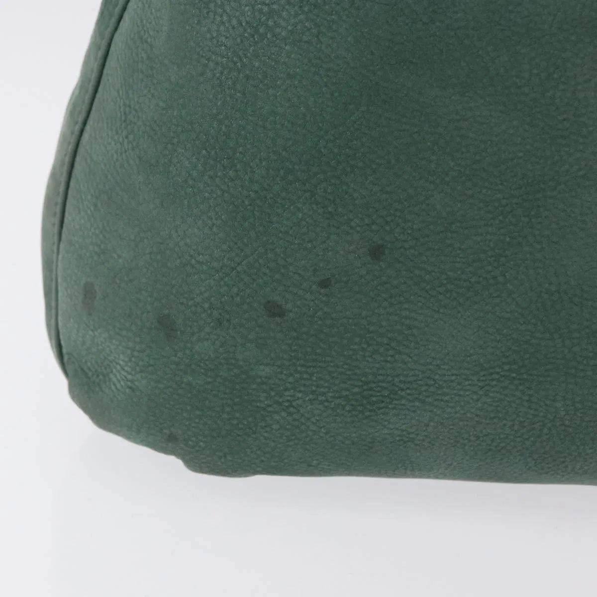 Fendi Vintage Tote Leather Green Leather Shoulder Bag Bag (Pre-Owned)
