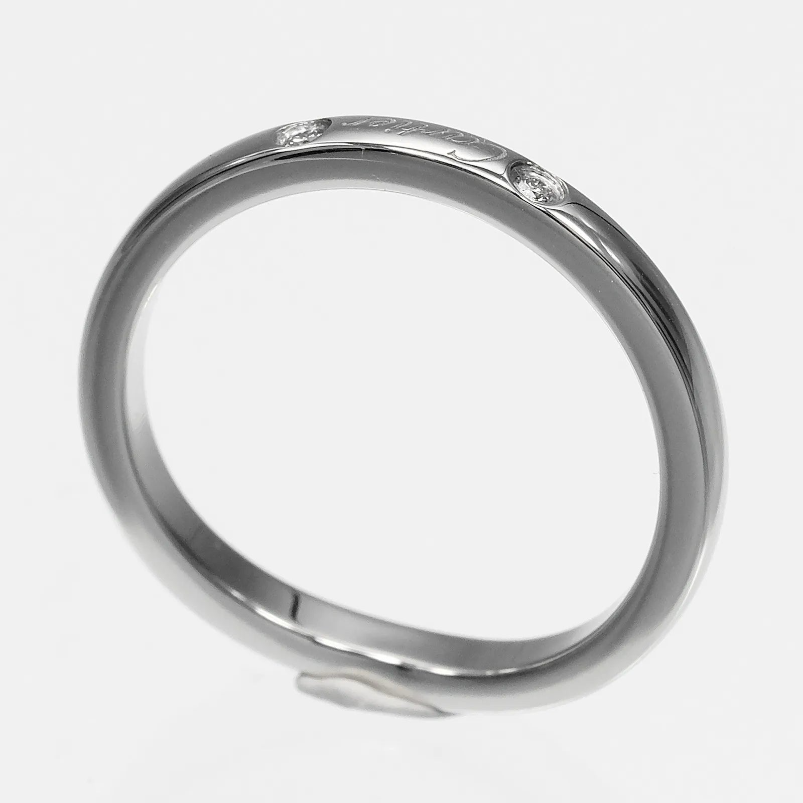 Cartier Ballerine Platinum With Diamond Silver Platinum Ring Jewelry (Pre-Owned)