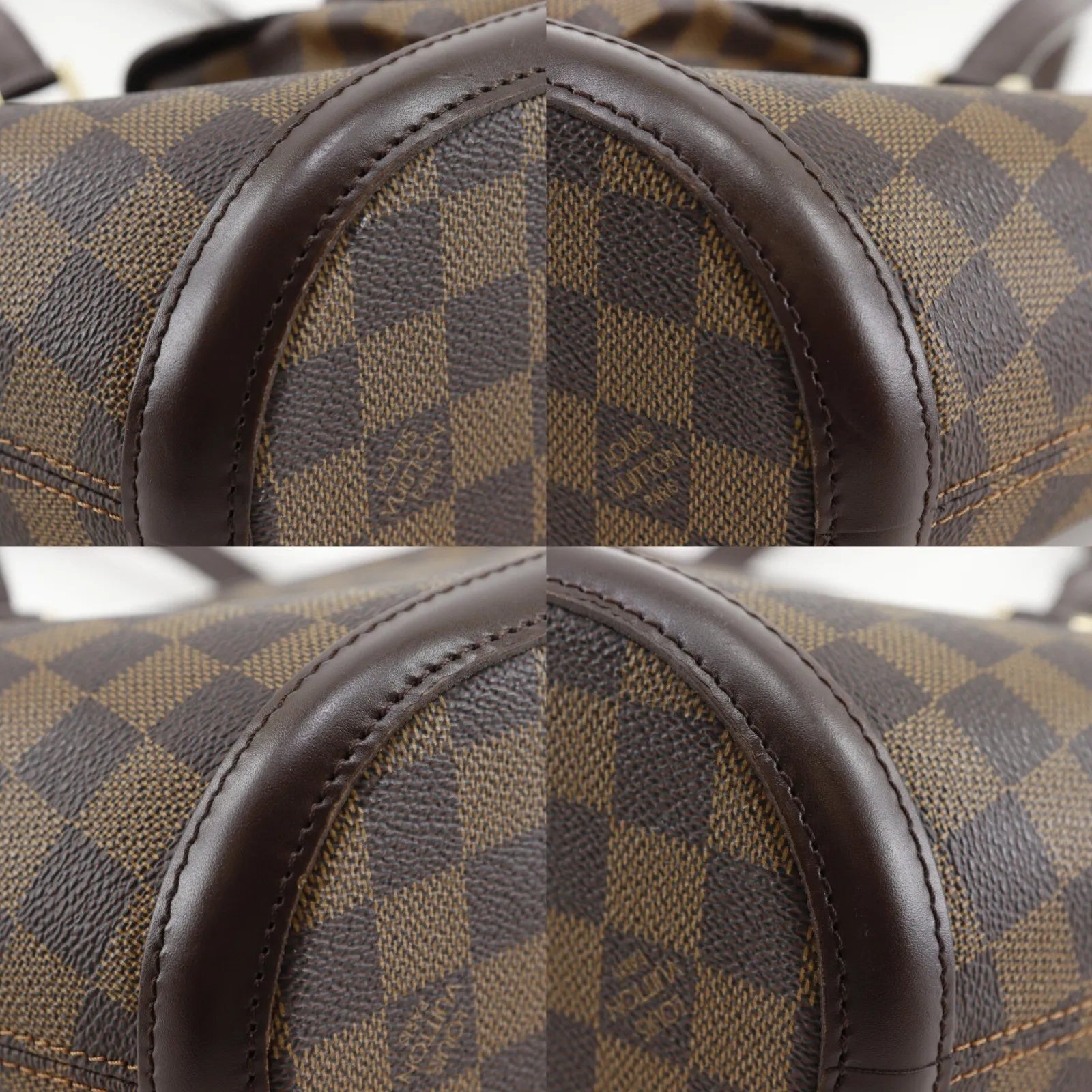 Louis Vuitton Manosque Damier Ebene Brown Canvas Tote Bag Bag (Pre-Owned)