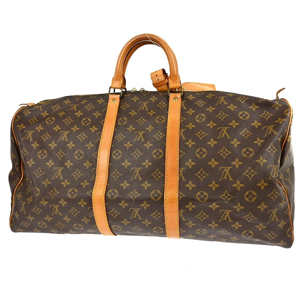Louis Vuitton Keepall Monogram Brown Canvas Travel Bag Bag (Pre-Owned)