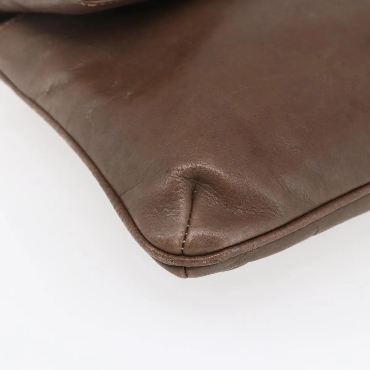 Celine Vintage Leather Brown Leather Shoulder Bag Bag (Pre-Owned)