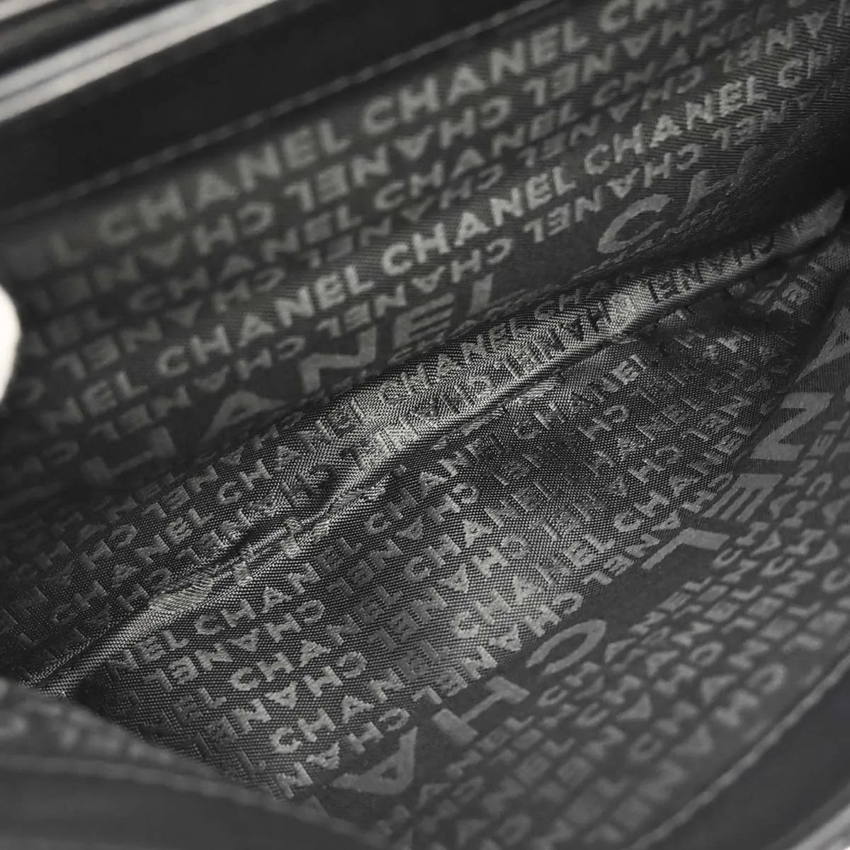 Chanel Camellia No.5 Chain Flap Quilted Lambskin Black Leather Shoulder Bag Bag (Pre-Owned)