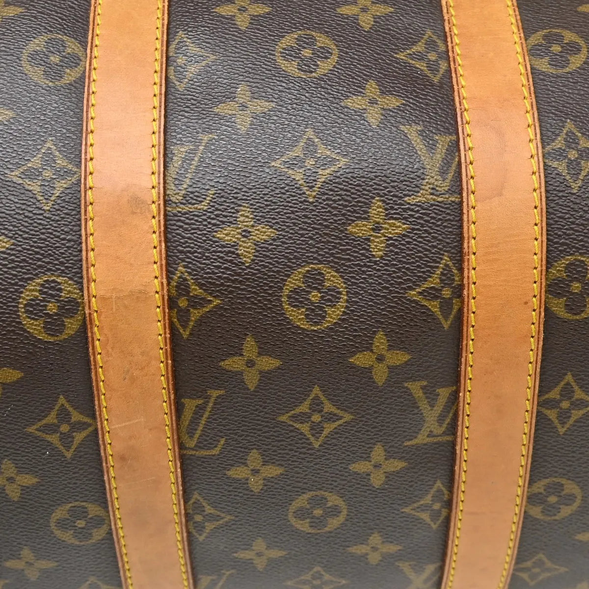 Louis Vuitton Keepall Bag Monogram Canvas Brown Canvas Travel Bag Bag (Pre-Owned)