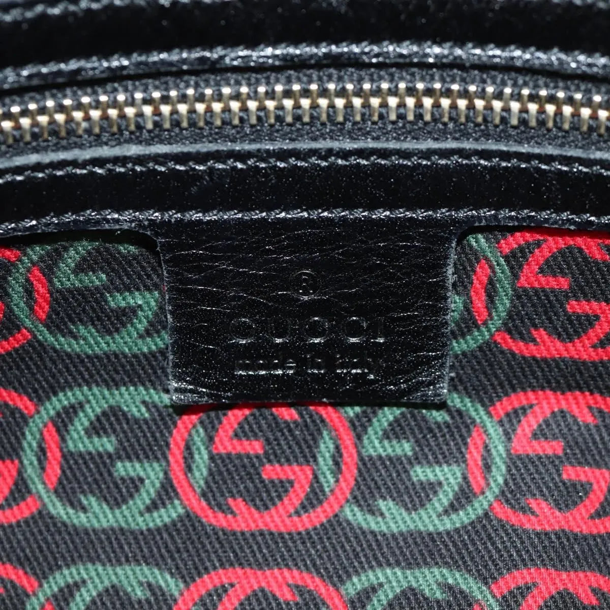 Gucci Britt Boston Duffle Leather Black Leather Handbag (Pre-Owned)