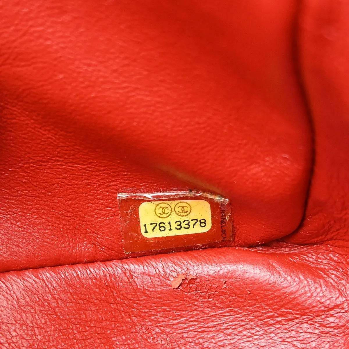 Chanel Vintage Classic Single Flap Quilted Lambskin Red Leather Shoulder Bag Bag (Pre-Owned)