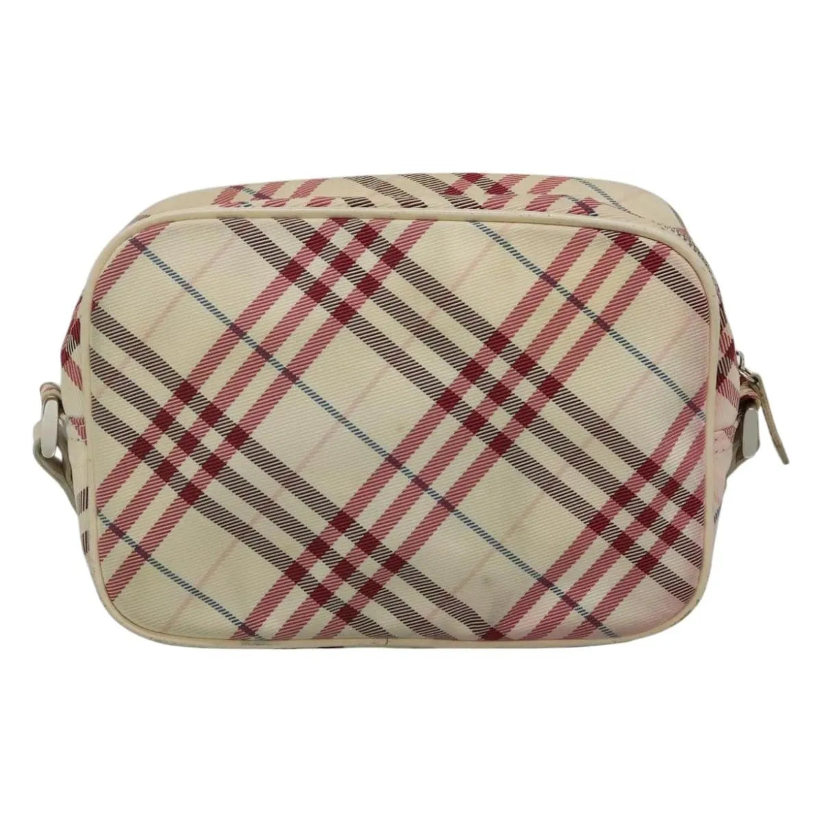 Burberry Nova Check Blue Label Nylon White Nylon Shoulder Bag Bag (Pre-Owned)