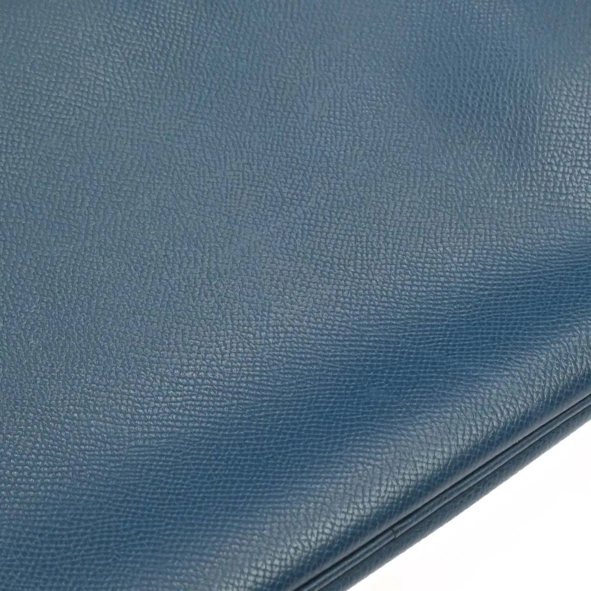 Hermes Birkin Blue Togo With Palladium Hardware Blue Leather Handbag (Pre-Owned)