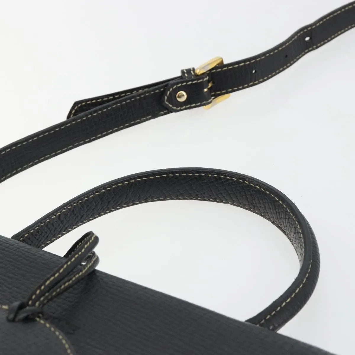 Loewe Barcelona Top Handle Leather Black Leather Handbag (Pre-Owned)