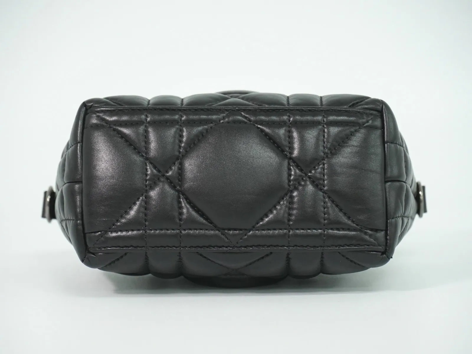 Christian Dior Diortravel Nomad Macrocannage Quilt Calfskin Black Leather Clutche & Pouche Bag (Pre-Owned)
