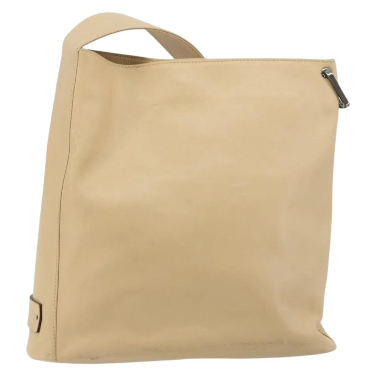 Gucci Vintage Flat Messenger Leather Beige Leather Shoulder Bag Bag (Pre-Owned)