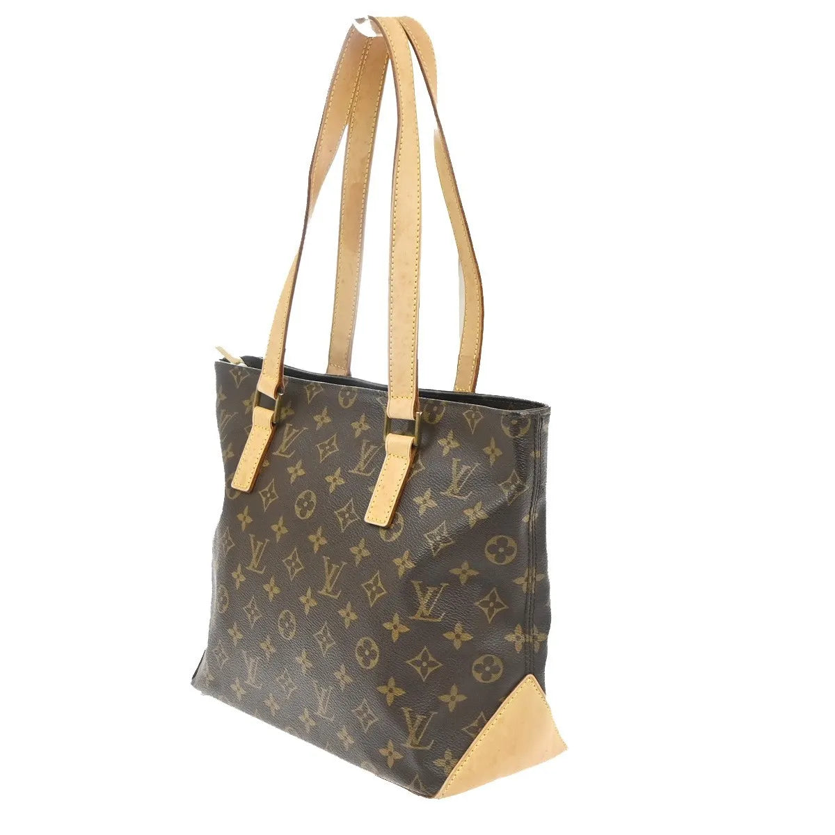 Louis Vuitton Cabas Mezzo Monogram Canvas Brown Canvas Shoulder Bag Bag (Pre-Owned)