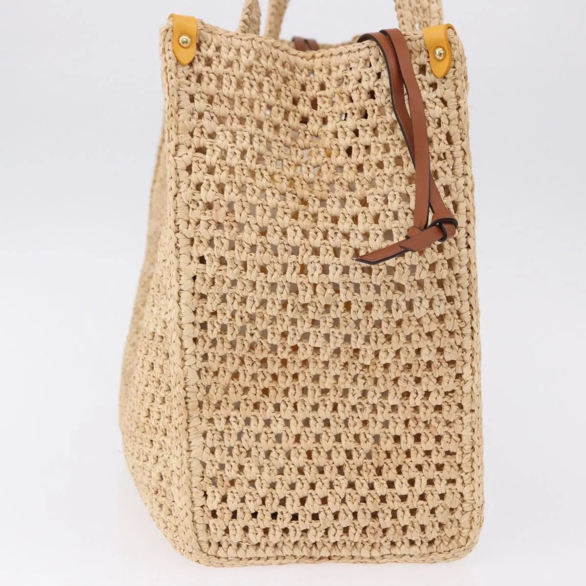 Louis Vuitton Onthego Tote By The Pool Crochet Raffia Beige Wicker Tote Bag Bag (Pre-Owned)