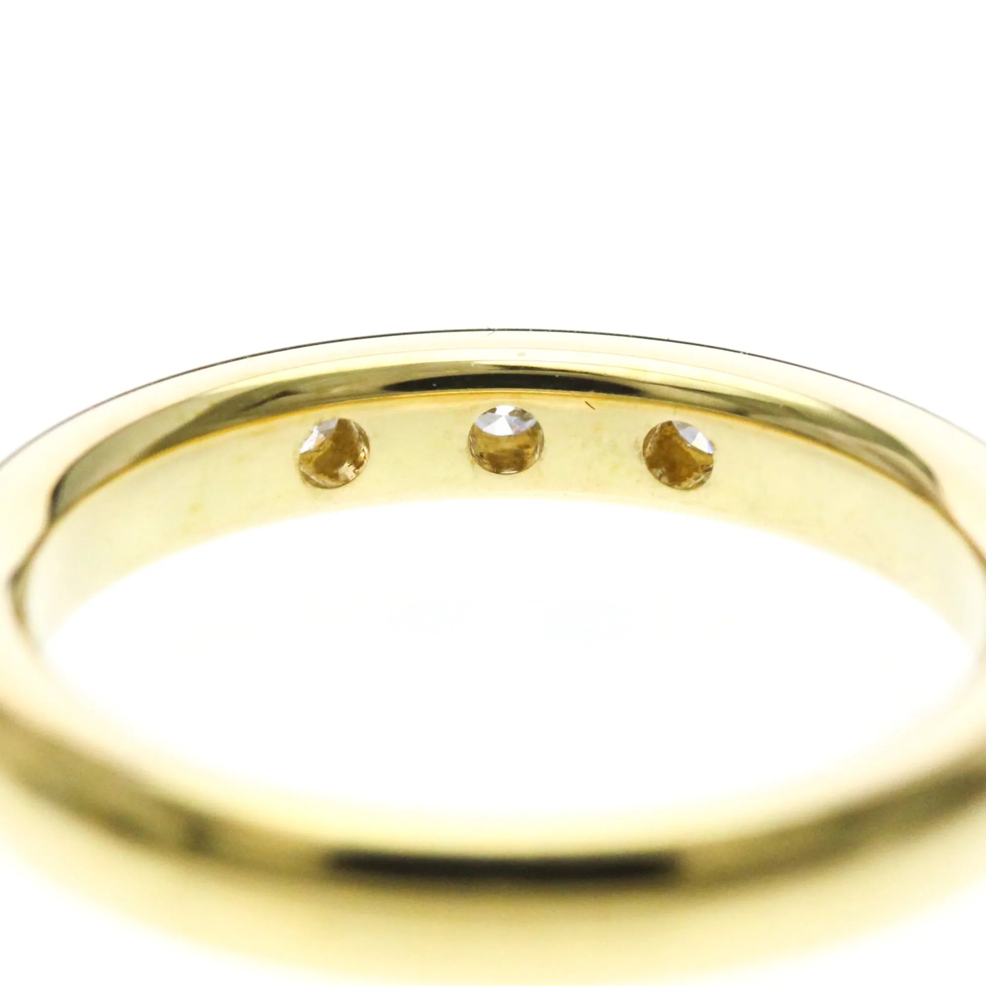 Tiffany & Co. Elsa Peretti 3 Diamond Stacking Band 18K Yellow Gold With Diamonds Gold Yellow_Gold Ring Jewelry (Pre-Owned)