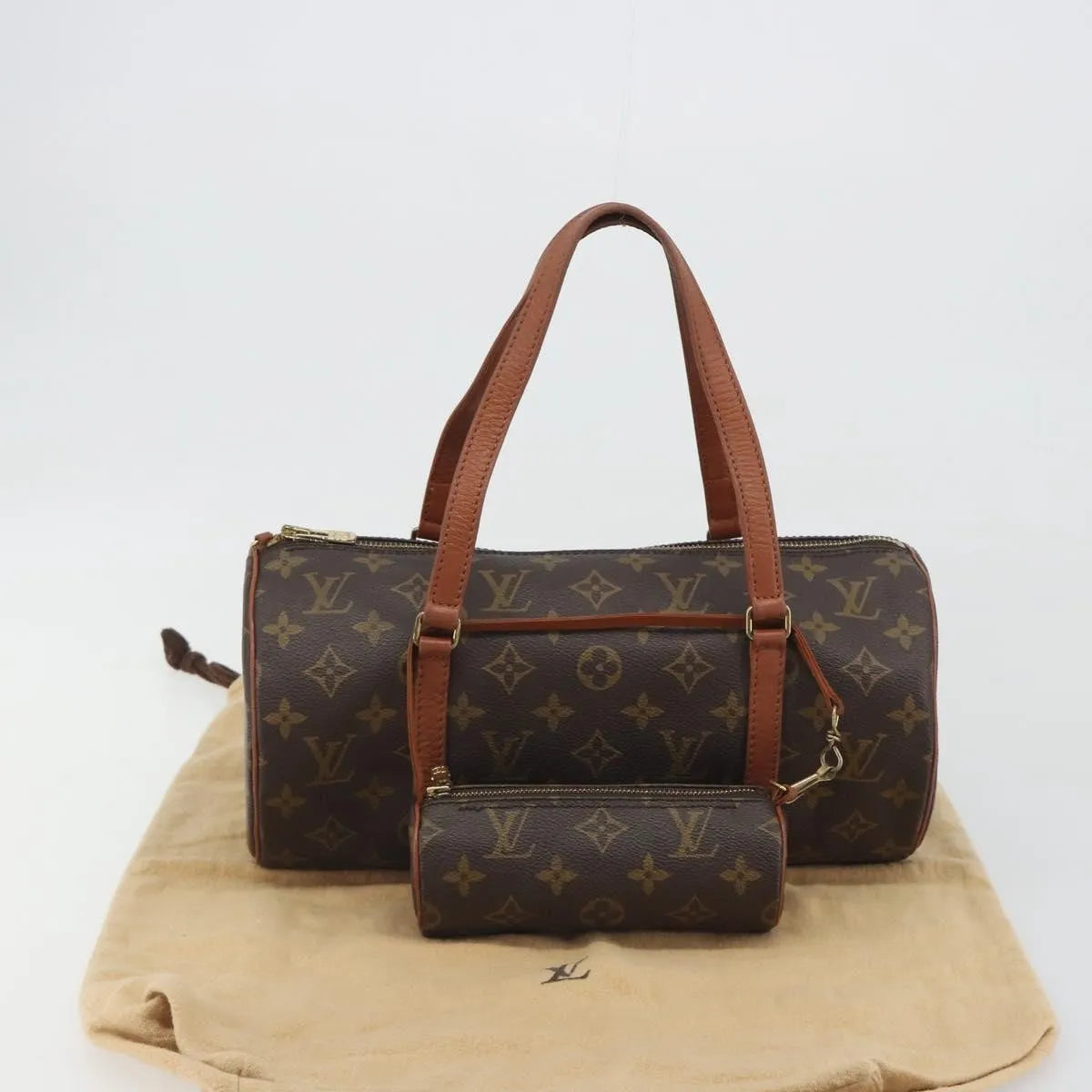 Louis Vuitton Papillon Monogram Brown Canvas Handbag (Pre-Owned)