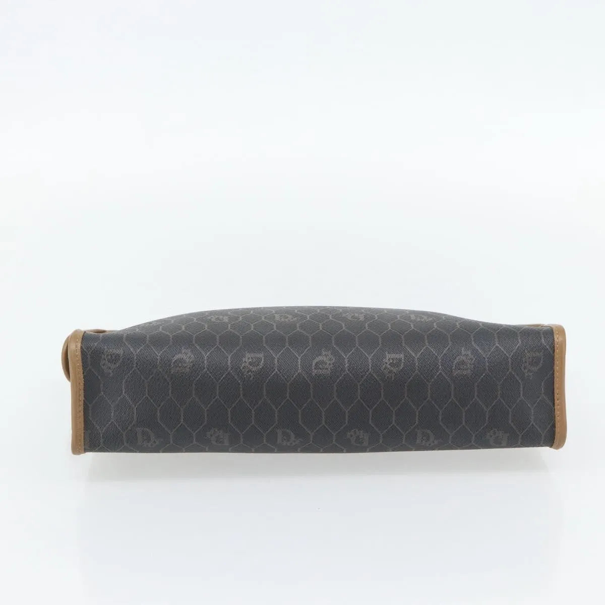 Christian Dior Vintage Honeycomb Clutch Canvas Black Canvas Clutche & Pouche Bag (Pre-Owned)
