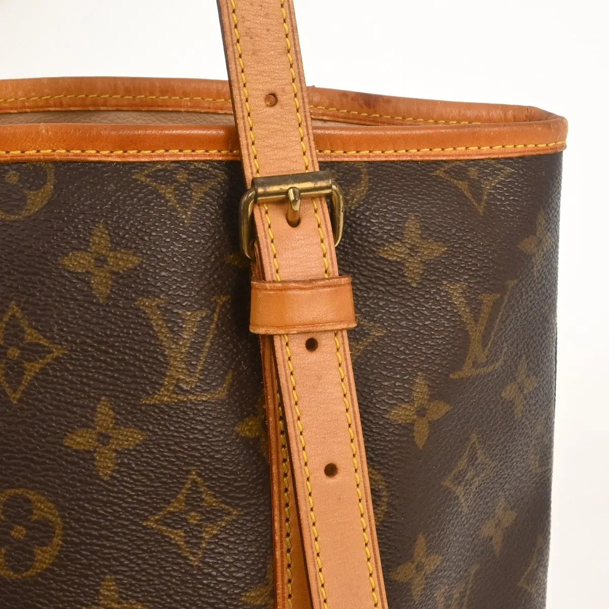 Louis Vuitton Bucket Monogram Canvas Brown Canvas Tote Bag Bag (Pre-Owned)