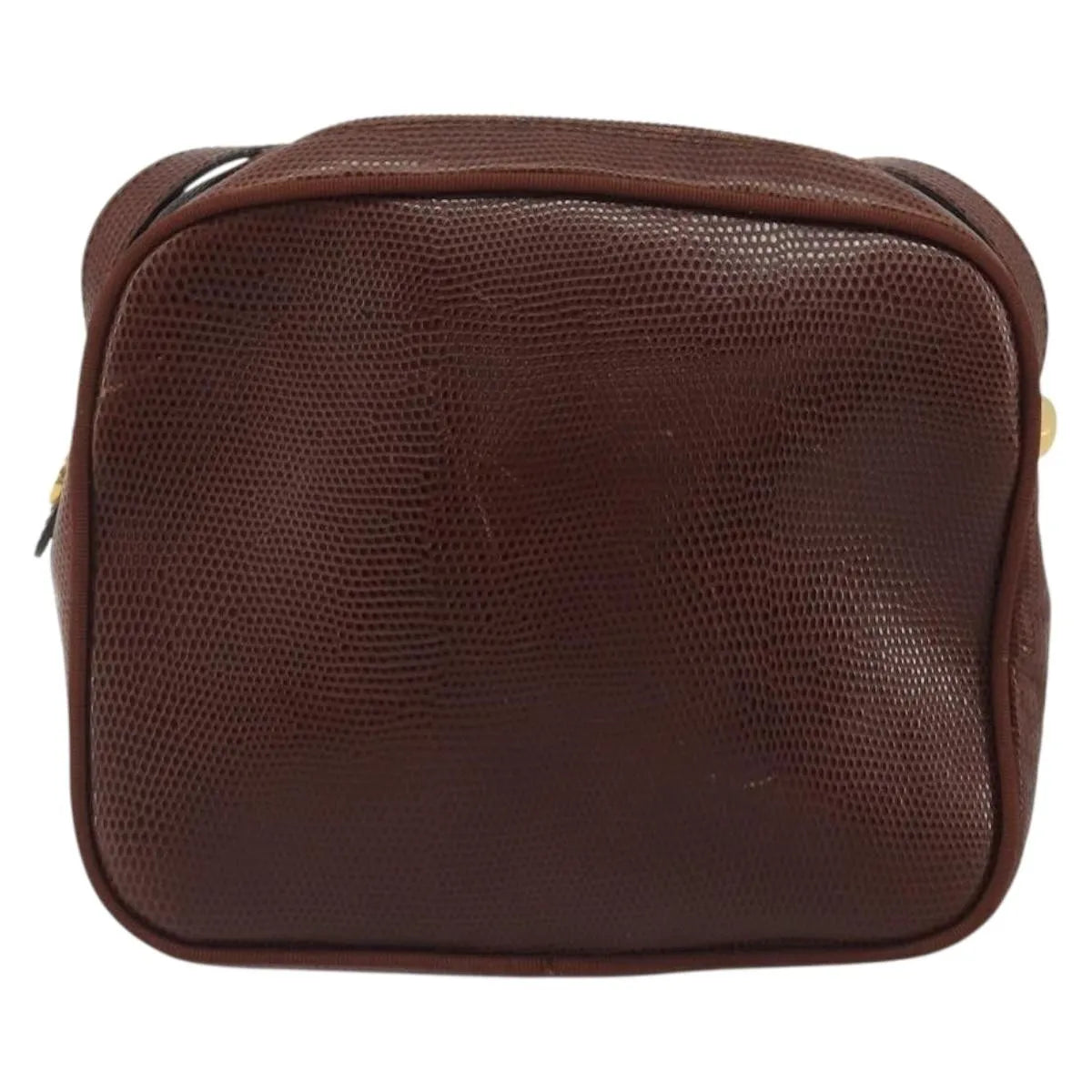 Salvatore Ferragamo Vara Bow Camera Leather Brown Leather Shoulder Bag Bag (Pre-Owned)