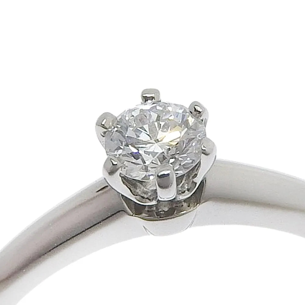 Tiffany & Co. Tiffany Setting Solitaire Platinum With Diamond Silver Platinum Ring Jewelry (Pre-Owned)