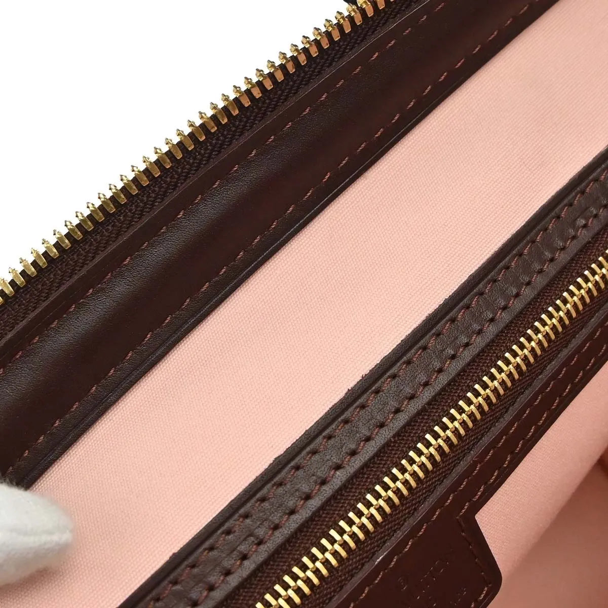 Louis Vuitton Joséphine Mini Lin Burgundy Canvas Handbag (Pre-Owned)