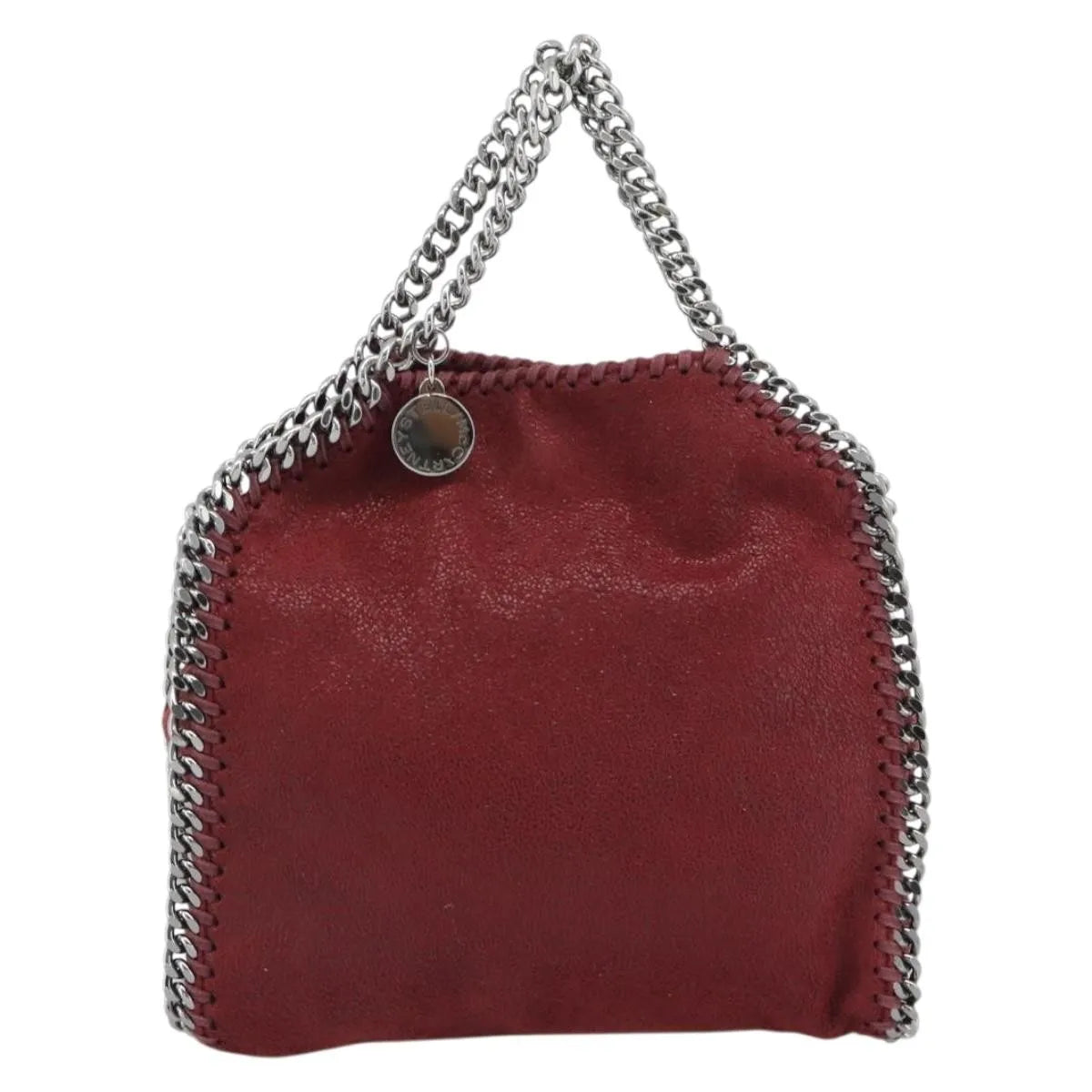 Stella Mccartney Falabella Fold Over Clutch Faux Leather Burgundy Polyester Crossbody Bag Bag (Pre-Owned)