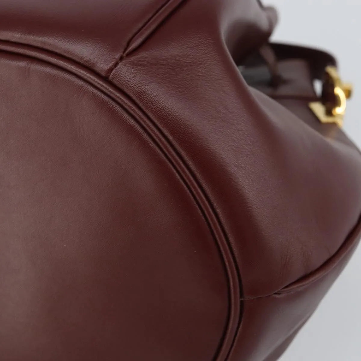 Cartier Must De Cartier Leather Burgundy Leather Shoulder Bag Bag (Pre-Owned)