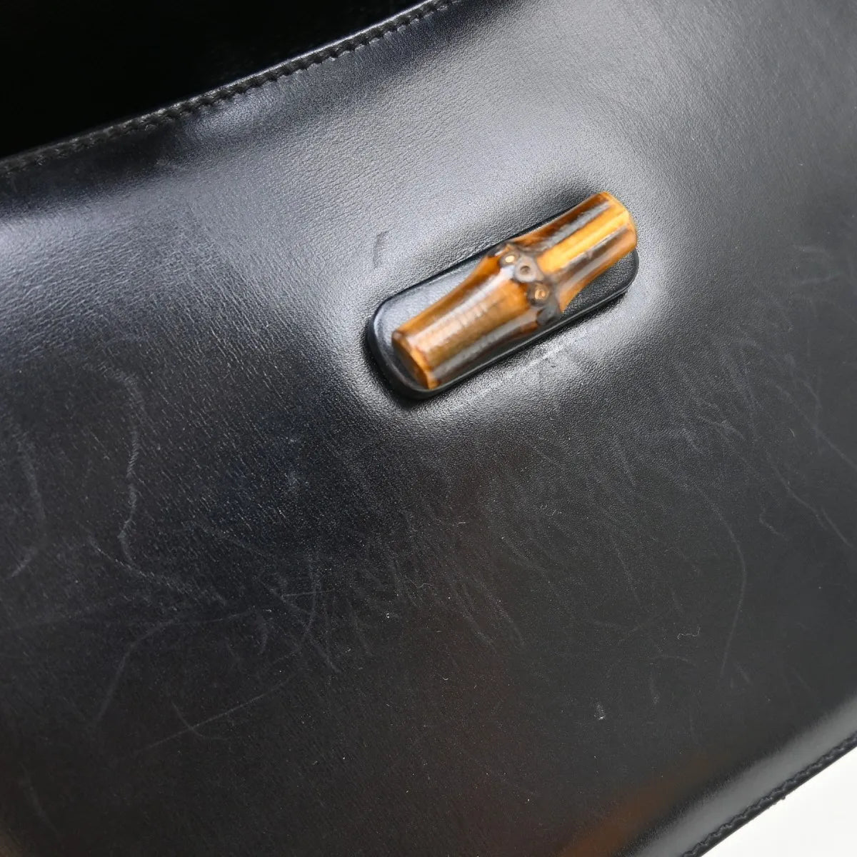 Gucci Vintage Lady Lock Flap Leather Black Leather Shoulder Bag Bag (Pre-Owned)