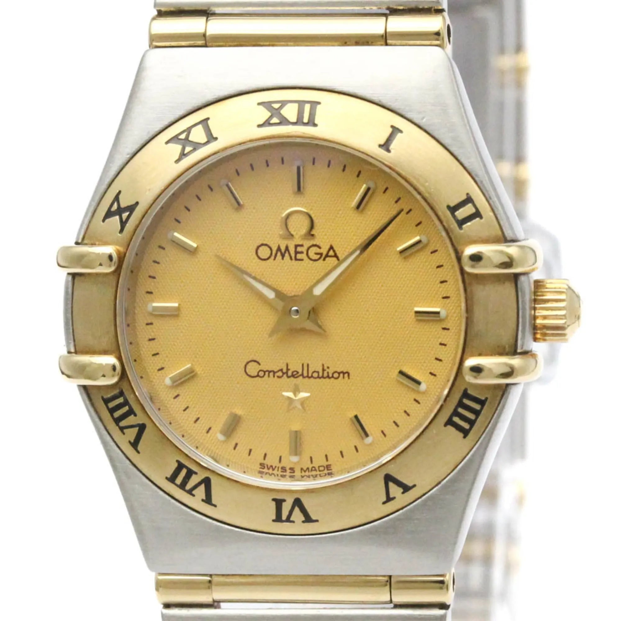 Omega Constellation Quartz Stainless Steel And Yellow Gold Watch (Pre-Owned)