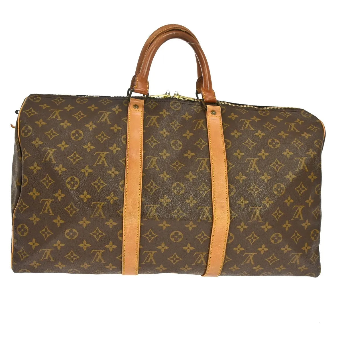 Louis Vuitton Keepall Monogram Brown Canvas Travel Bag Bag (Pre-Owned)
