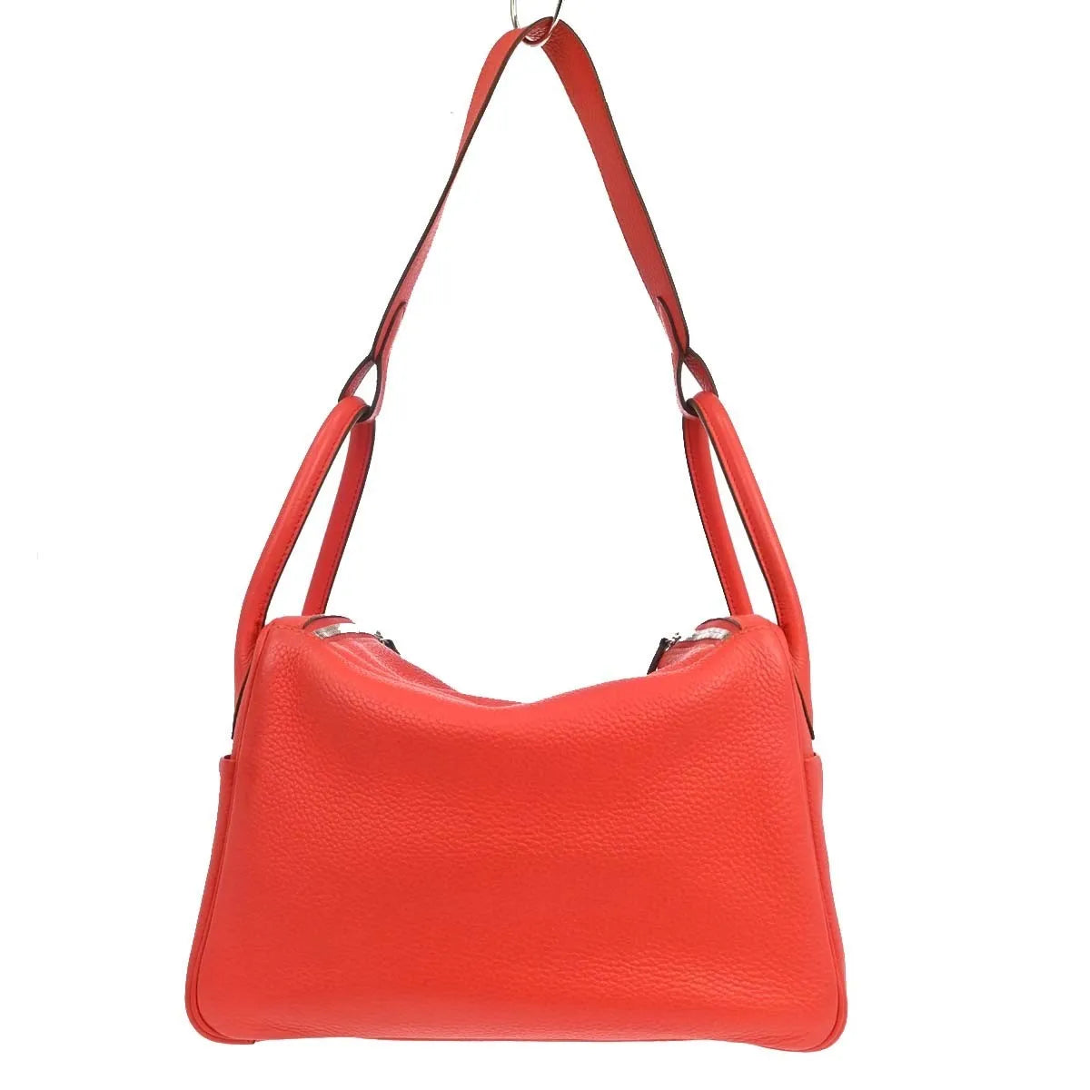 Hermes Lindy Clemence Red Leather Shoulder Bag Bag (Pre-Owned)