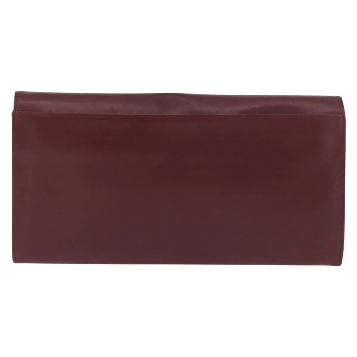Cartier Must De Cartier Leather Burgundy Leather Clutche & Pouche Bag (Pre-Owned)