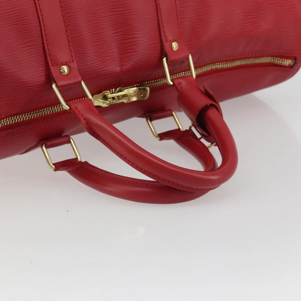 Louis Vuitton Keepall Epi Red Leather Travel Bag Bag (Pre-Owned)
