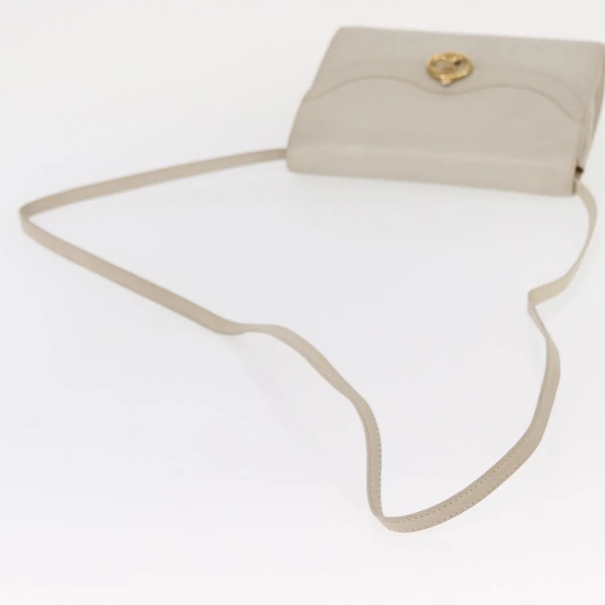 Celine Vintage Leather Ecru Leather Shoulder Bag Bag (Pre-Owned)