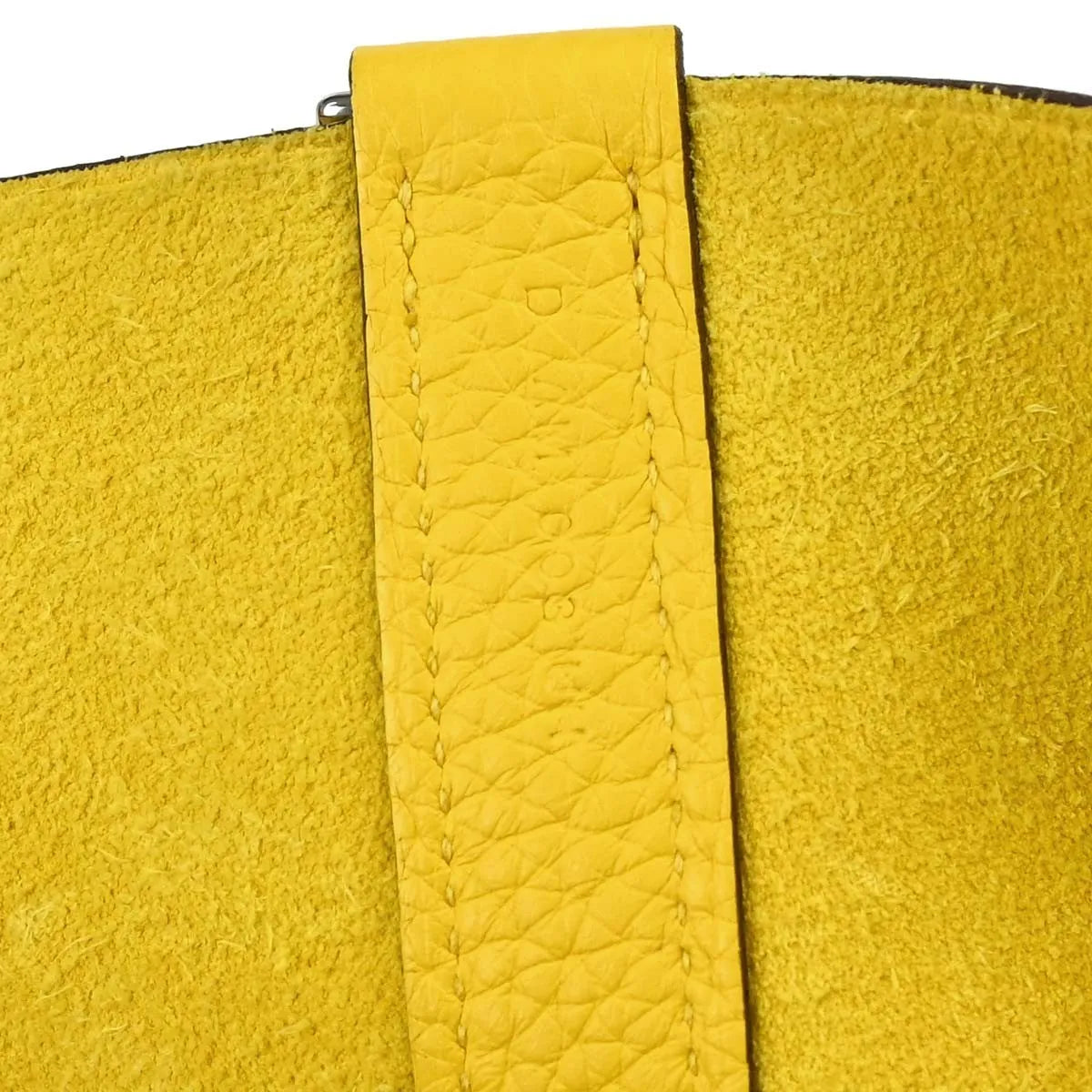 Hermes Picotin Lock Clemence Yellow Leather Handbag (Pre-Owned)