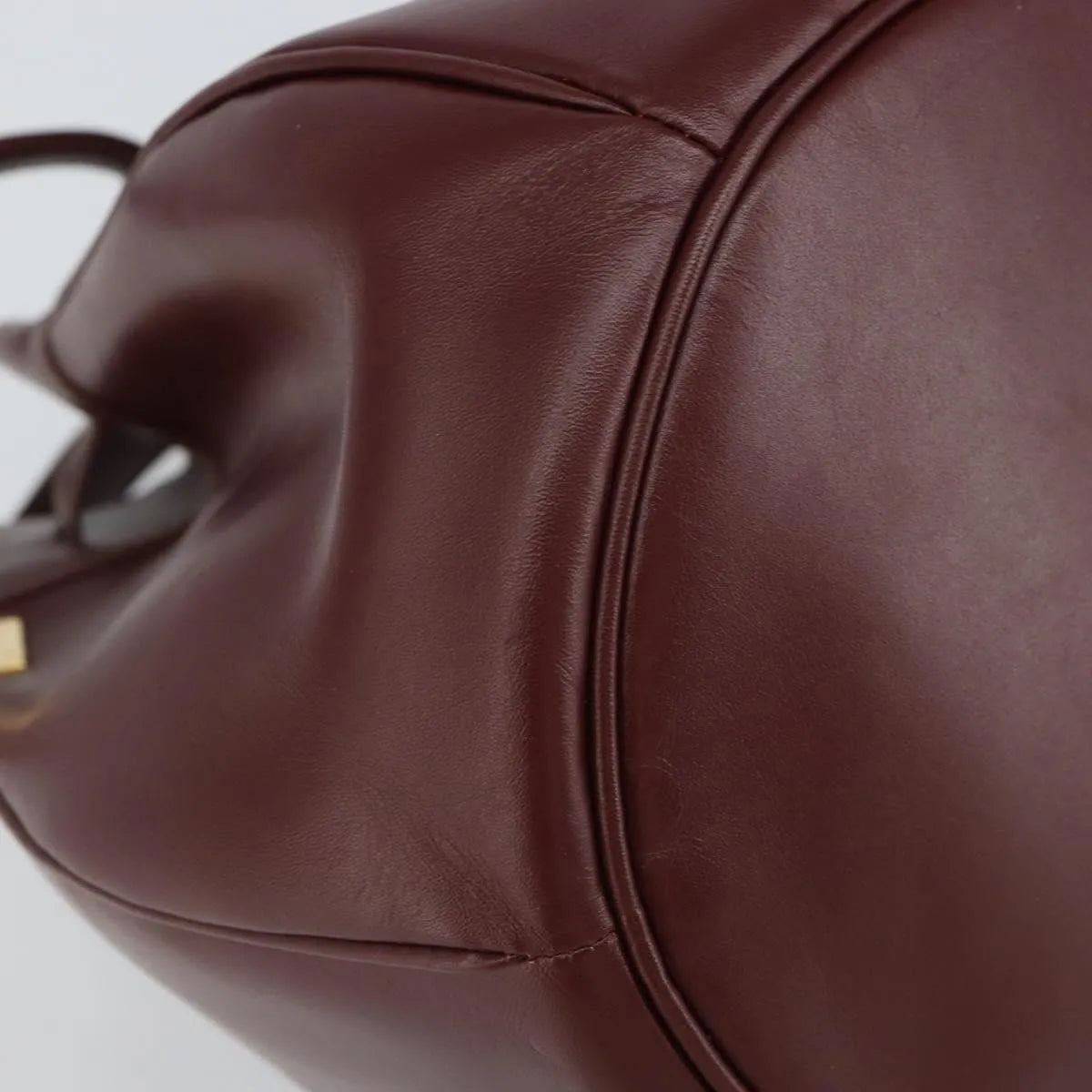 Cartier Must De Cartier Leather Burgundy Leather Shoulder Bag Bag (Pre-Owned)