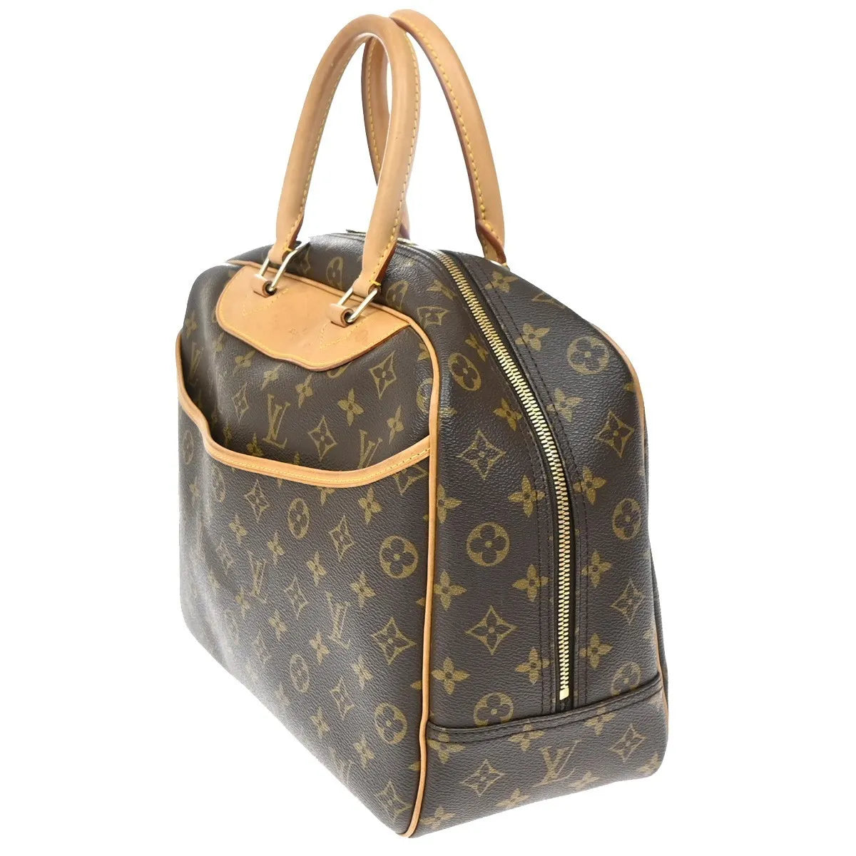 Louis Vuitton Deauville Monogram Brown Canvas Handbag (Pre-Owned)