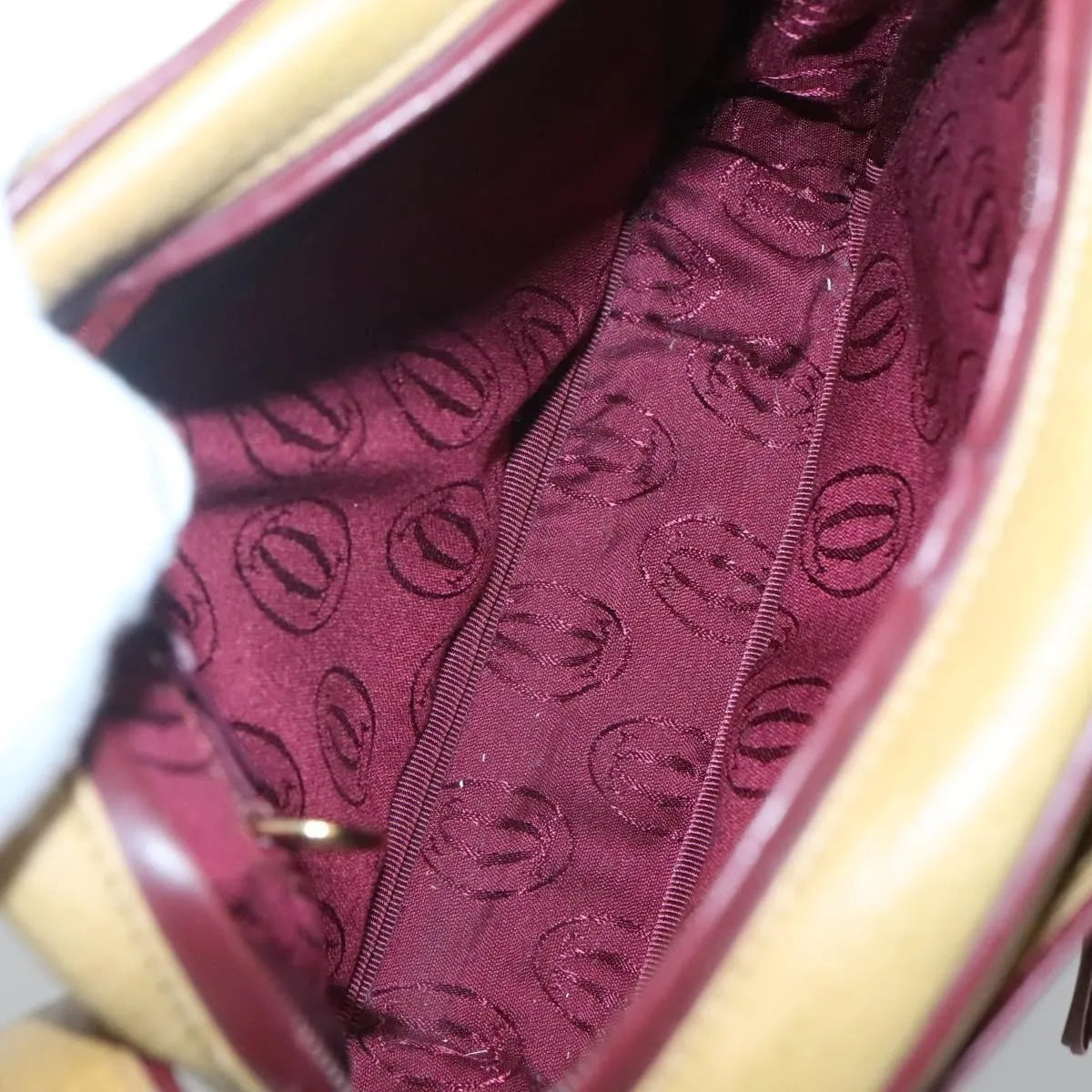 Cartier Tasseled Must De Cartier Leather Yellow Leather Shoulder Bag Bag (Pre-Owned)