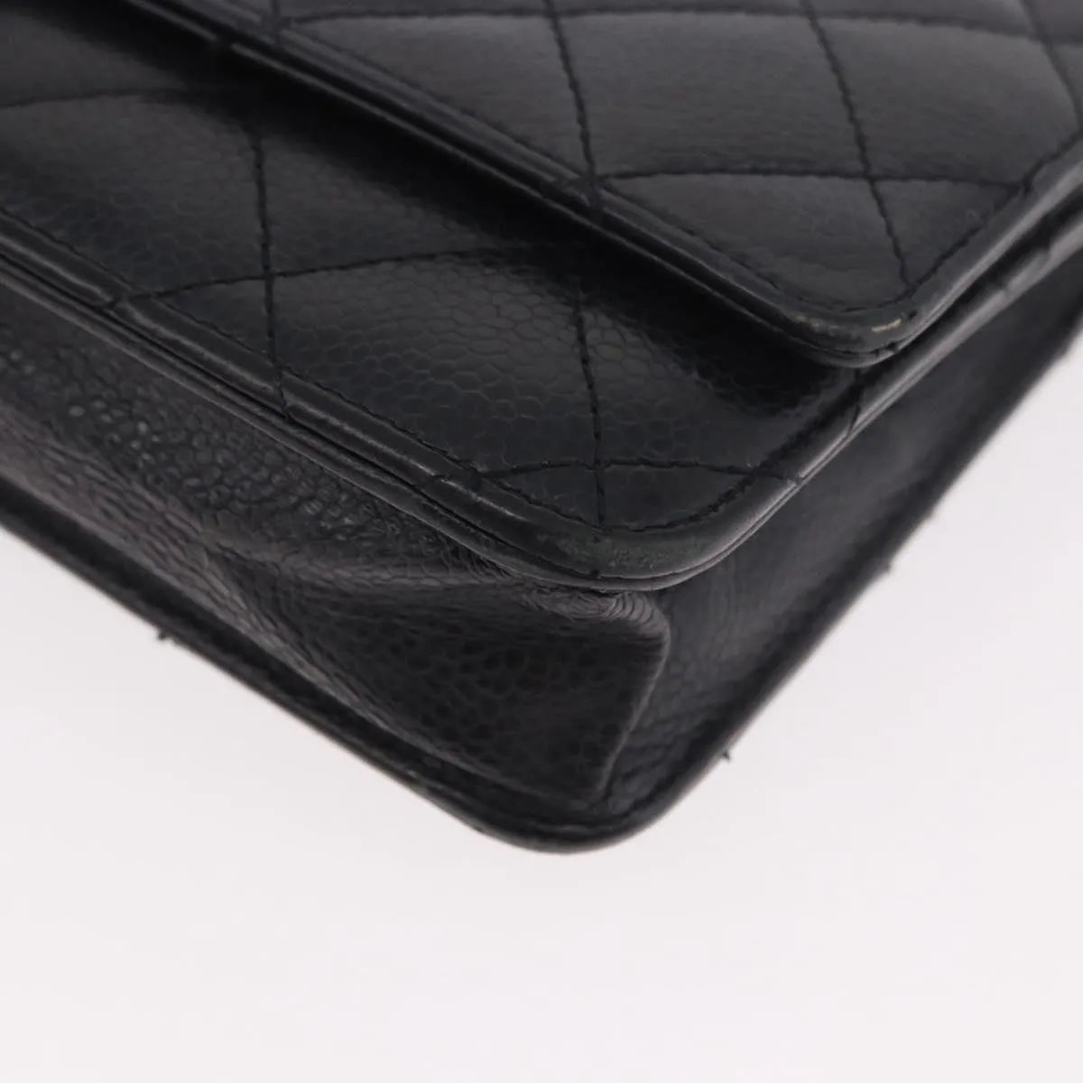 Chanel Chanel Matelassé Cuir Noir Black Leather Black Calfskin Shoulder Bag Bag (Pre-Owned)