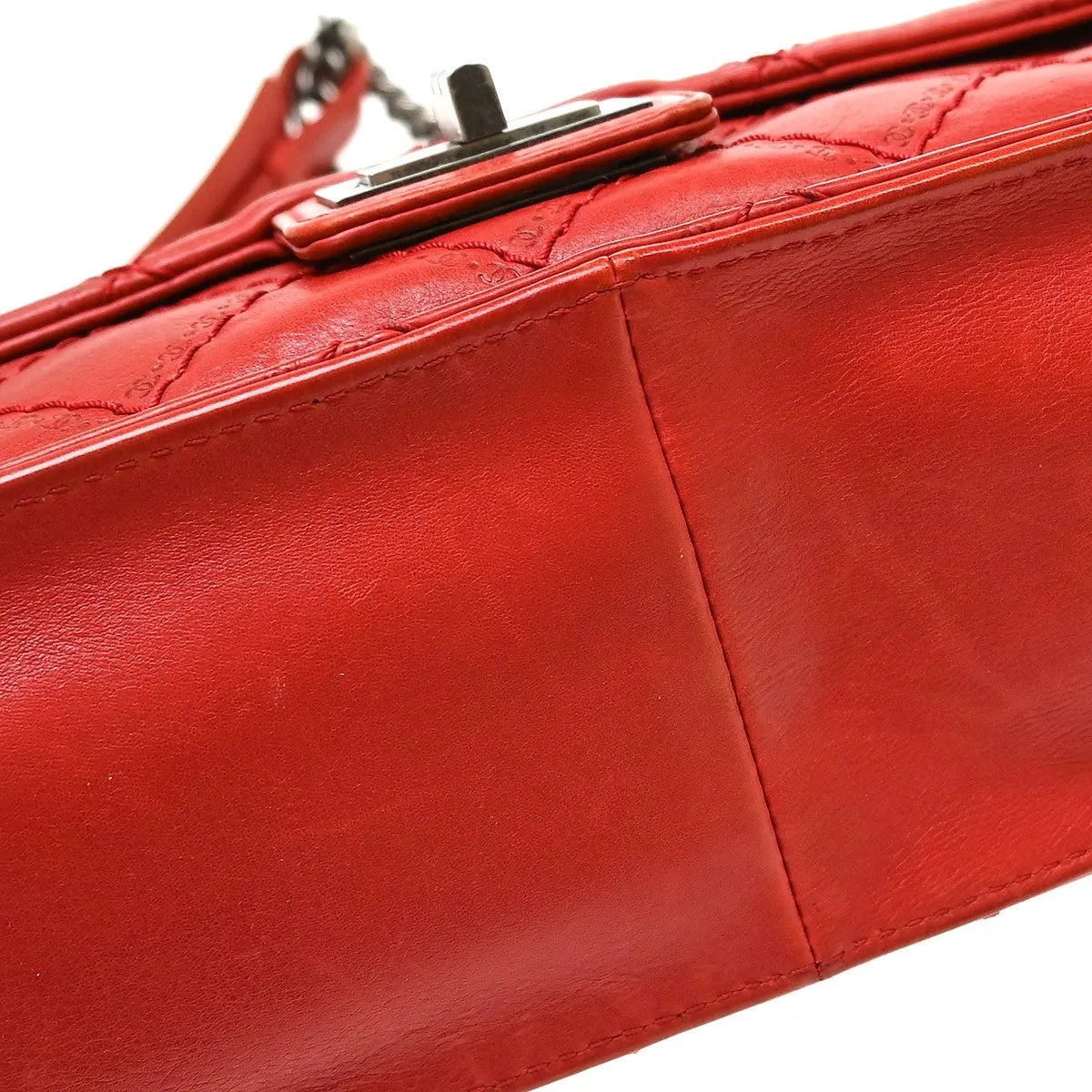 Chanel Crave Reissue Flap Quilted Calfskin Red Calfskin Shoulder Bag Bag (Pre-Owned)