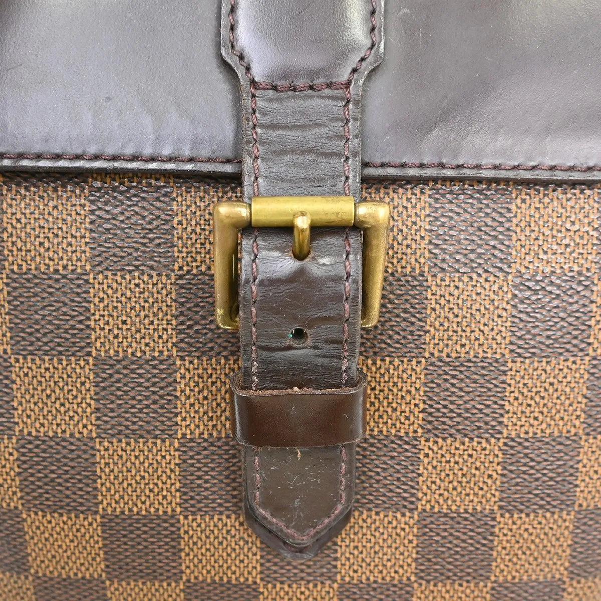 Louis Vuitton Soho Damier Ebene Brown Canvas Backpack Bag (Pre-Owned)