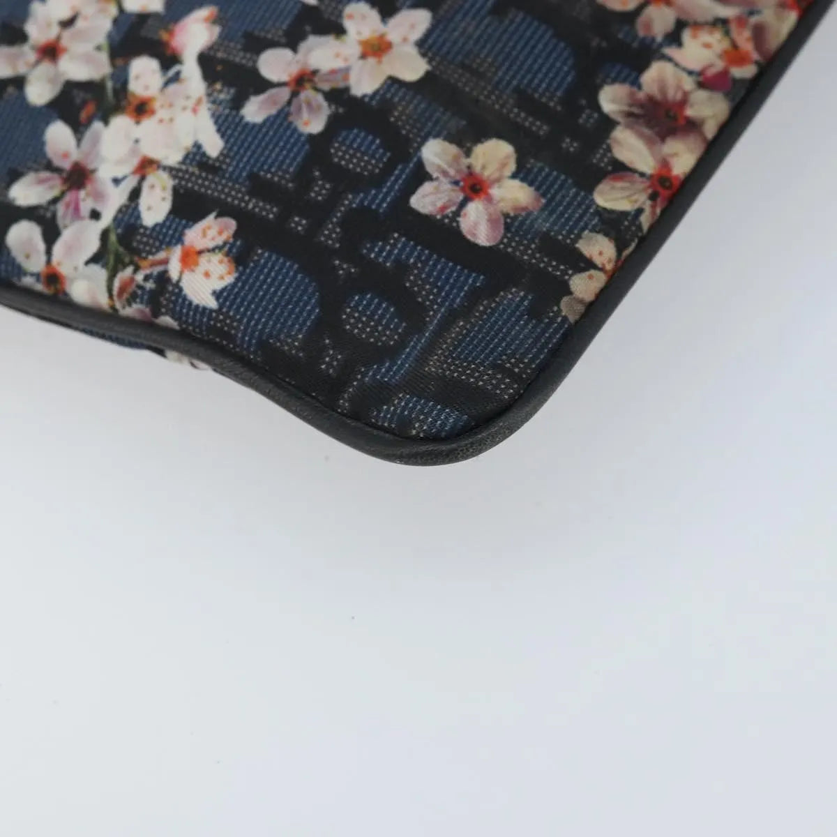 Christian Dior Diorama Clutch Satin Navy Canvas Clutche & Pouche Bag (Pre-Owned)