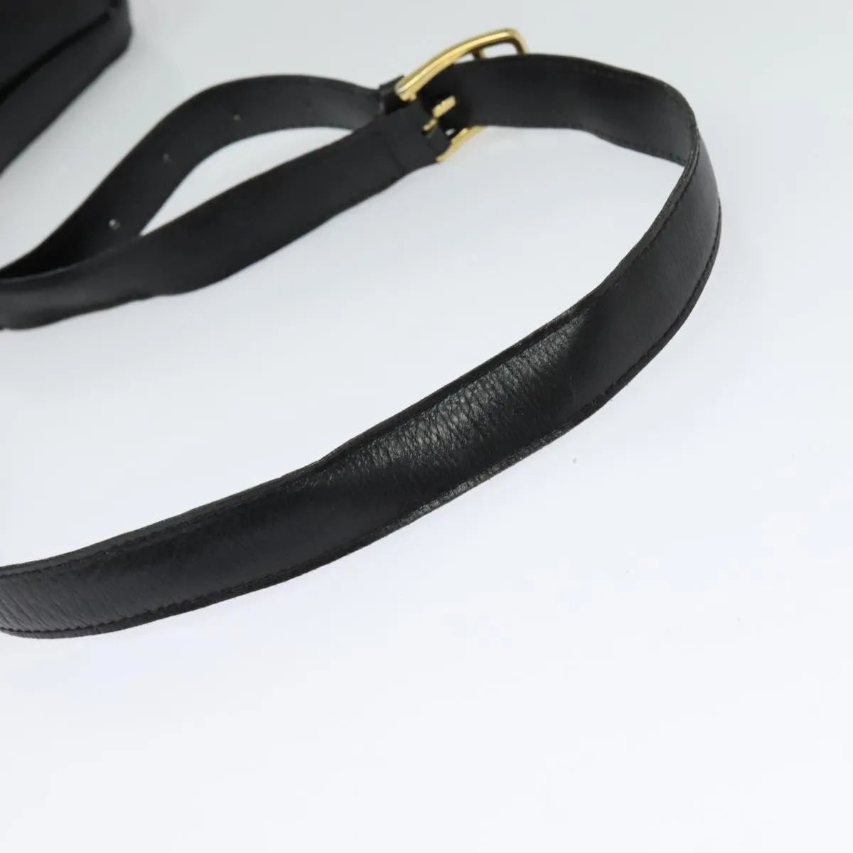 Celine Vintage Leather Black Leather Shoulder Bag Bag (Pre-Owned)
