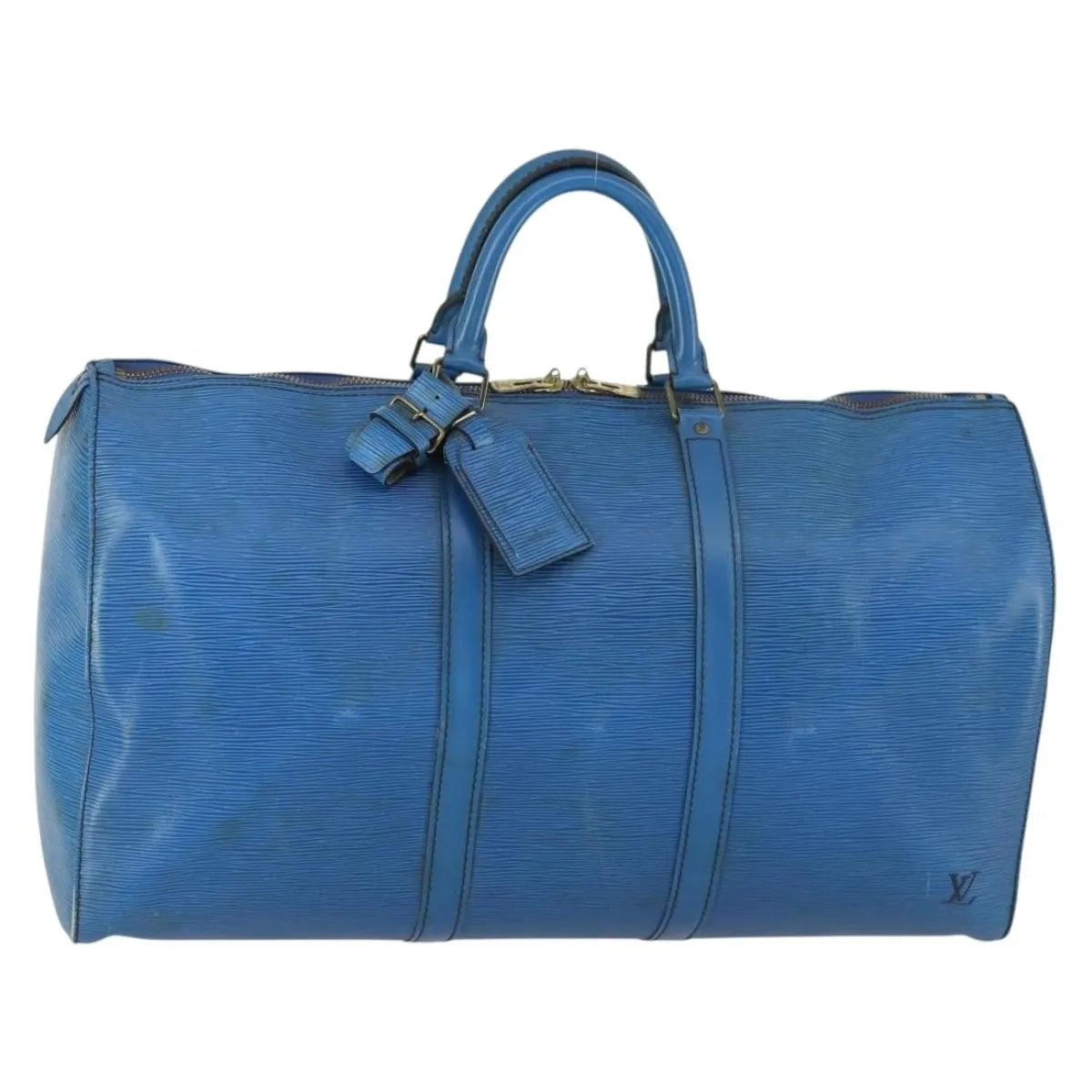 Louis Vuitton Keepall Epi Leather Blue Leather Travel Bag Bag (Pre-Owned)